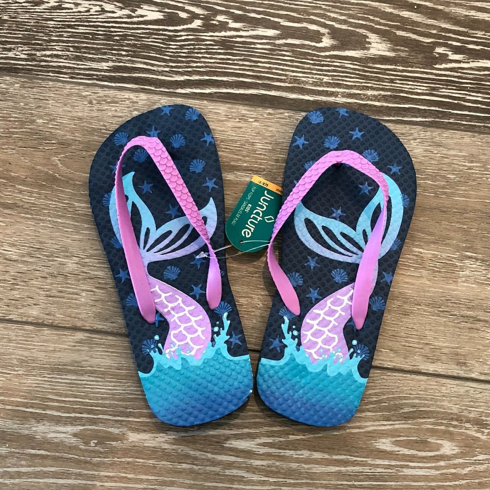 NWT Girls Colorful Mermaid Flip Flops SZ S M  L